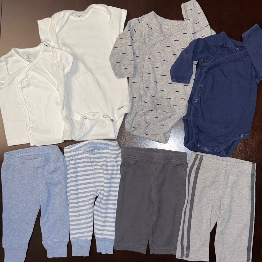 3 mos Organic Baby Side Snap Onesies and Pants